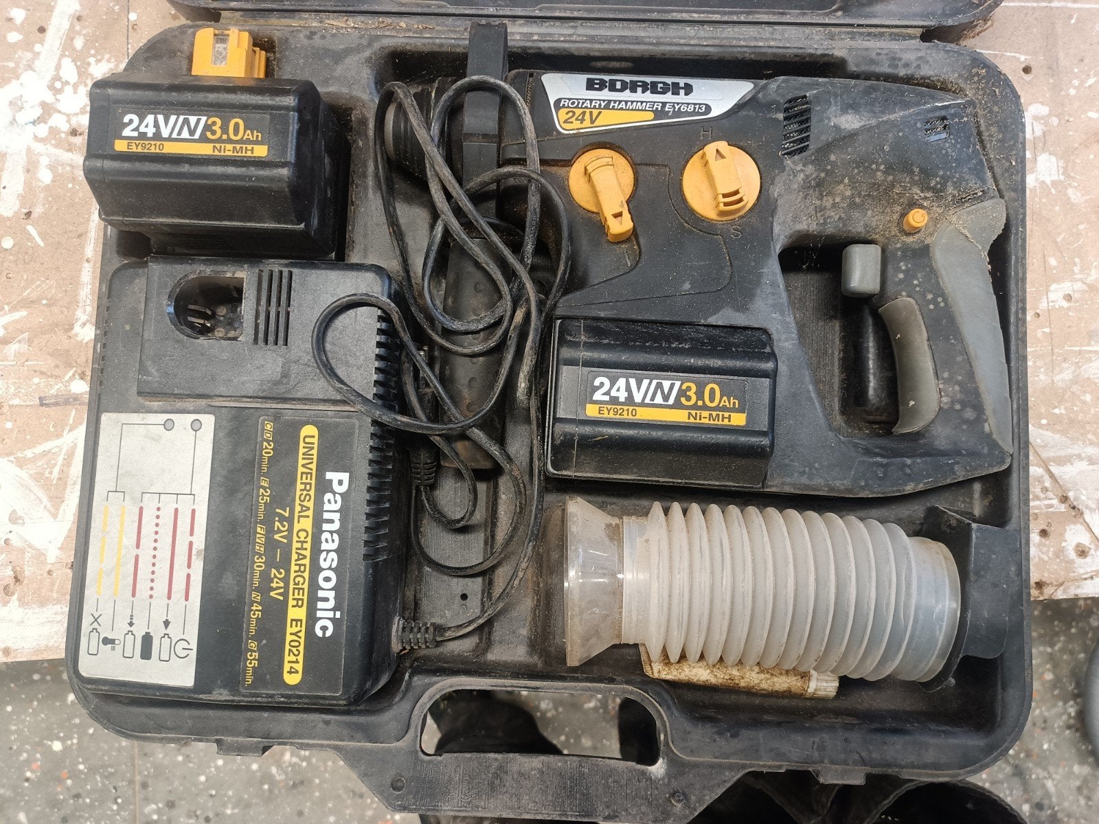 BORDH Accu Boorhamer 24V met Oplader en 2 Accu's