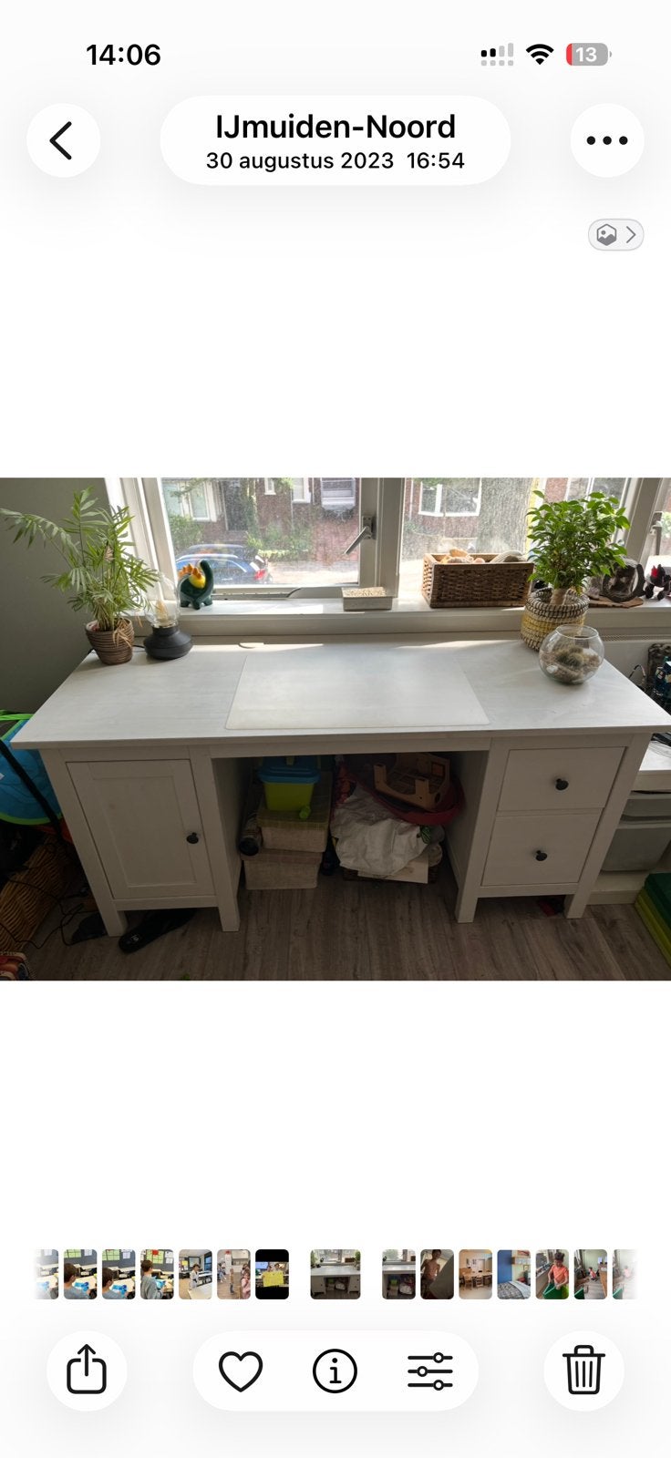 Bureau, Gebruikt, Hout, Ophalen of Verzenden, IKEA