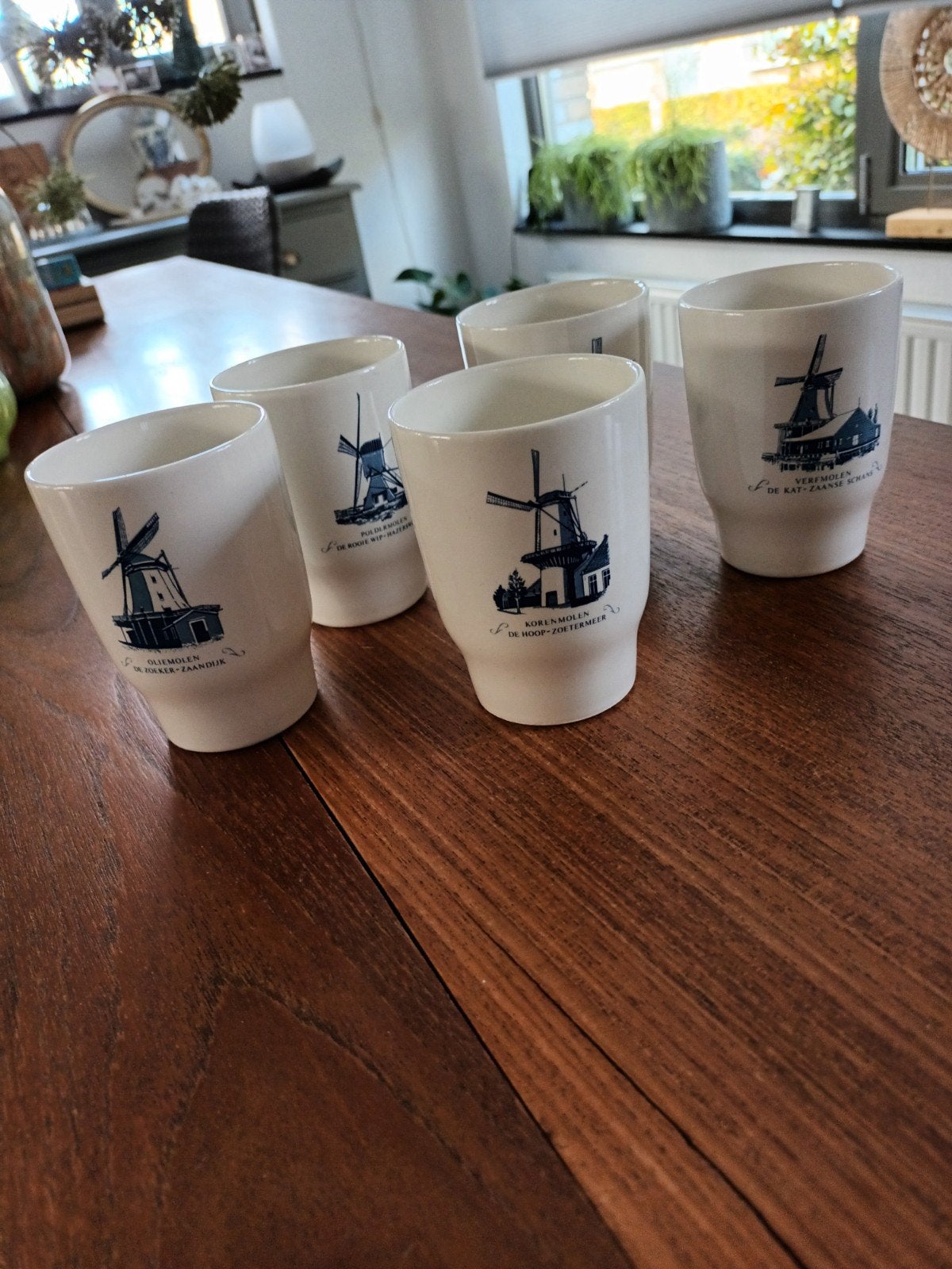 5 Villeroy & Boch drinkbekers met molens, nooit gebruikt., Ophalen of Verzenden