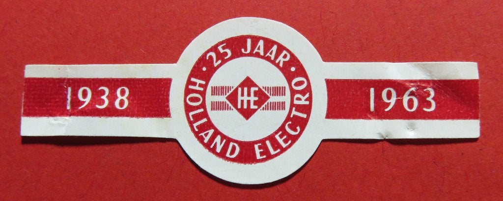 Reclamebandje Holland Electro 1938-1963, Verzenden, Gebruikt, Sigarenbandjes