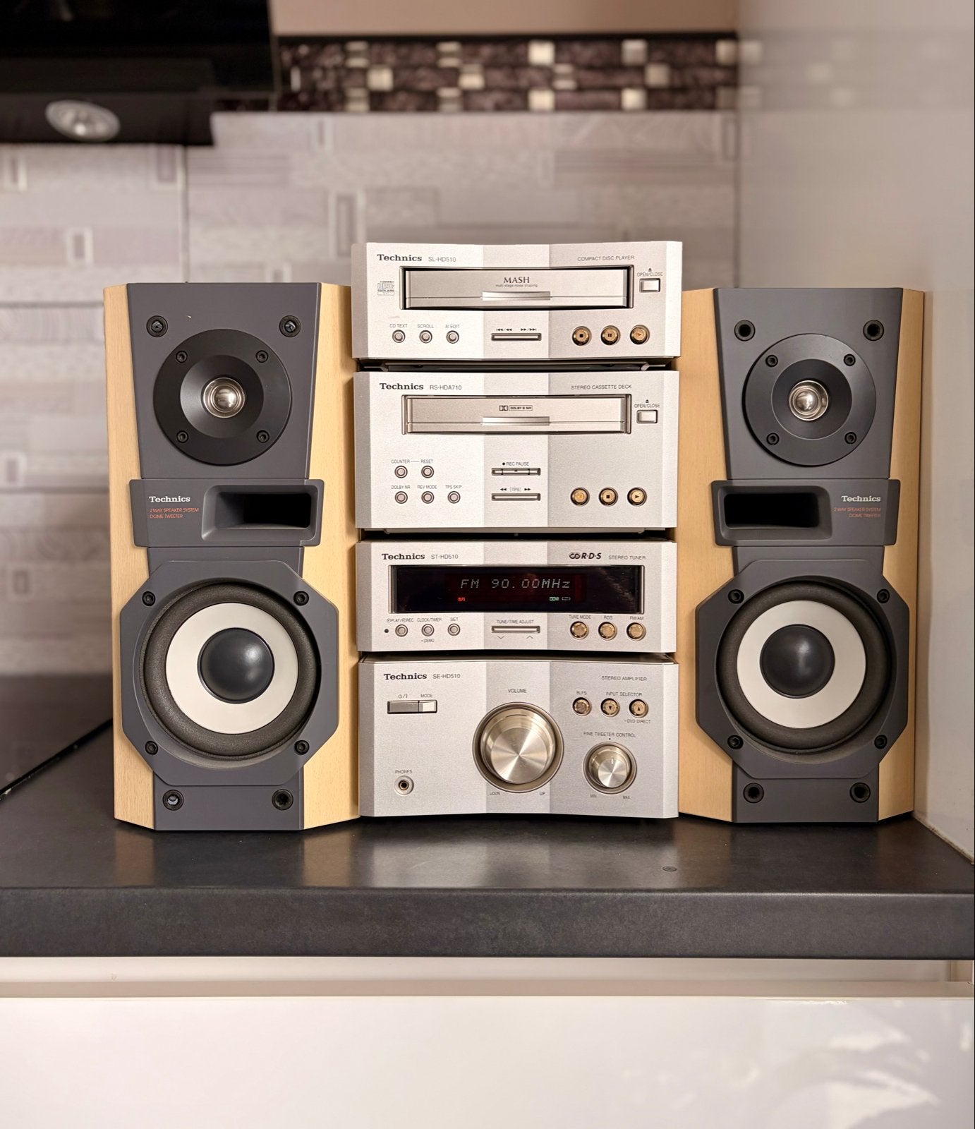 Technics HD510 Mini Hifi Set Compleet – CD, Cassette, RDS, Overige merken, Gebruikt, Cassettedeck, Ophalen of Verzenden