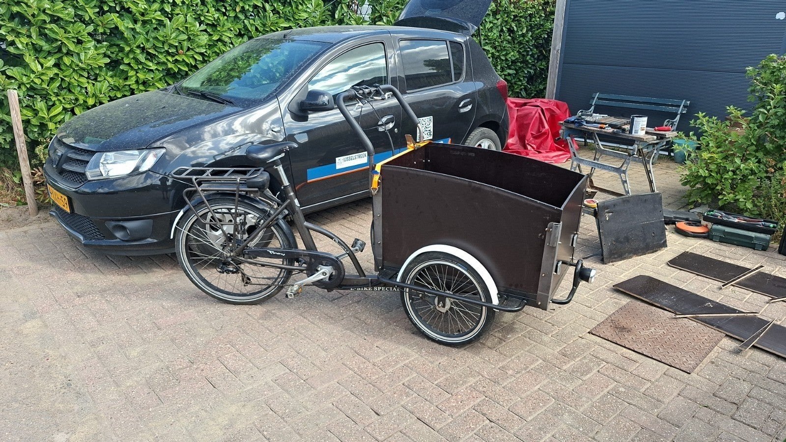 troy e-bike special bakfiets, Gebruikt, Goederen, Huif, Trommelrem