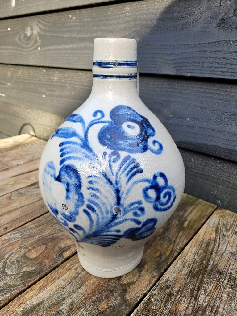 Grote 37 cm. keulse bolle kruik met mooie tekening, Ophalen of Verzenden