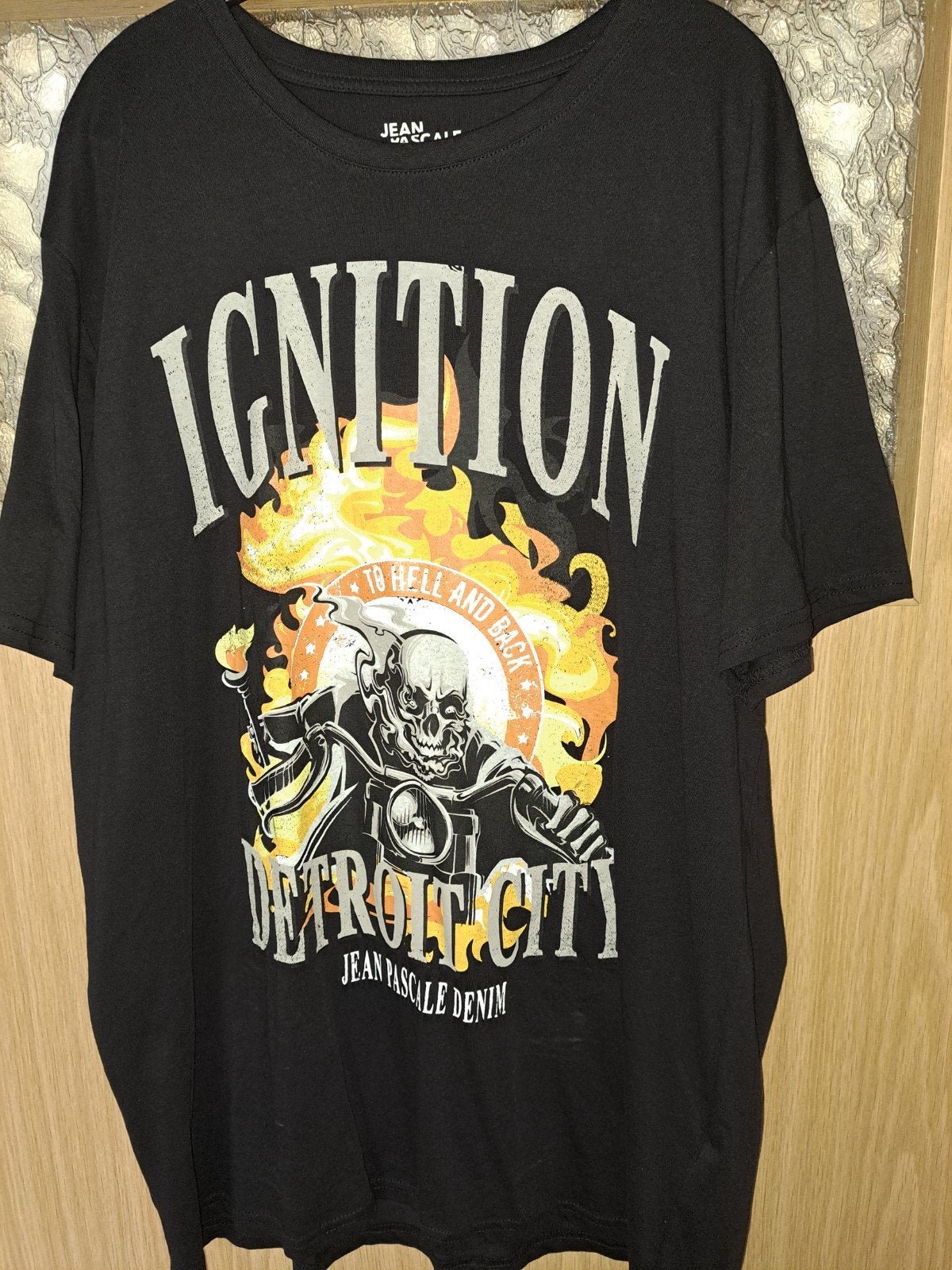 Zwart heren T-shirt met hardrock print XL NIEUW NIEUW, Zwart, Ophalen of Verzenden, Jean Pascale, Maat 56/58 (XL)