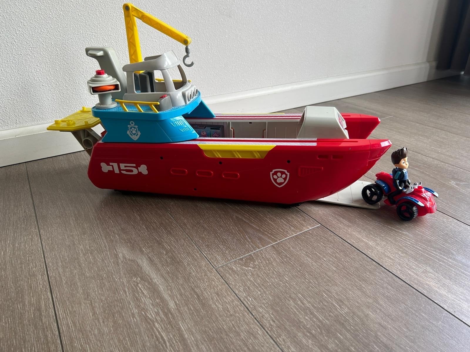 Paw Patrol Sea Patroller met Ryder en quad, Ophalen of Verzenden, Gebruikt