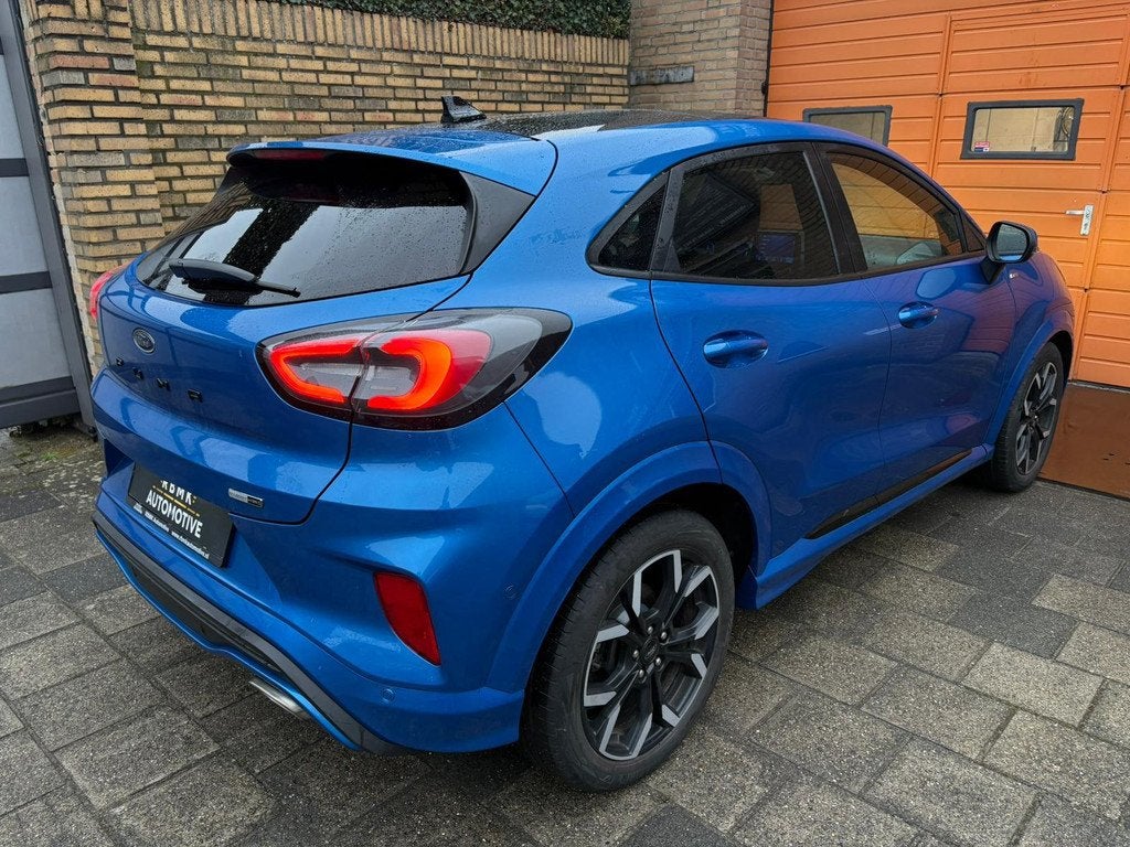 Ford Puma 1.0 EcoBoost Hybrid ST-Line, Auto's, Ford, Voorwielaandrijving, Zwart, Automatische klimaatregeling, Blauw