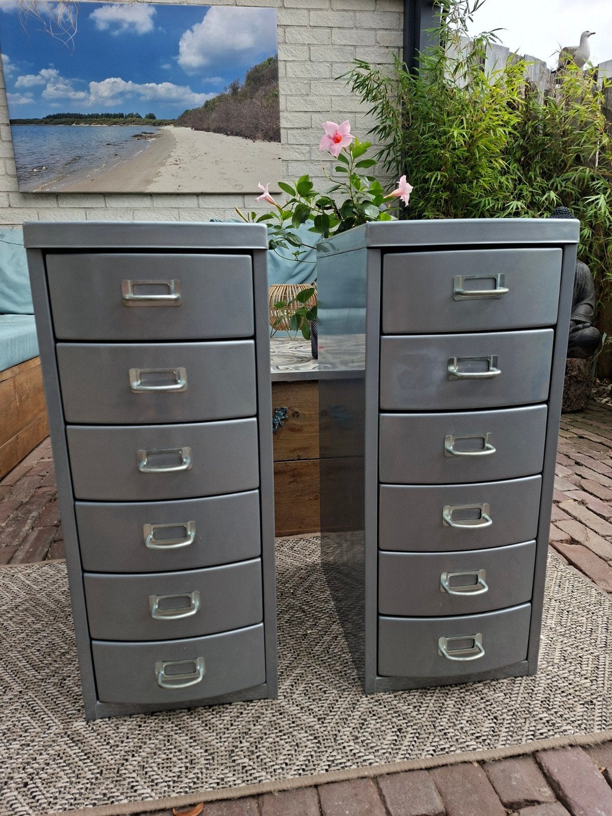 2 Ladekasten met 6 lades, gebruikerssporen, ophangmogelijk, Huis en Inrichting, Ophalen, Minder dan 50 cm, Gebruikt, 5 laden of meer