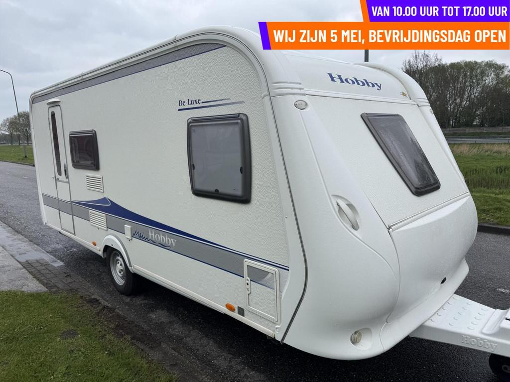 Hobby 500 KMFE DE LUXE, STAPELBED,FRANSBED,TREINZIT,VOORTENT, Hordeur, Hobby, 7 tot 8 meter, Bedrijf