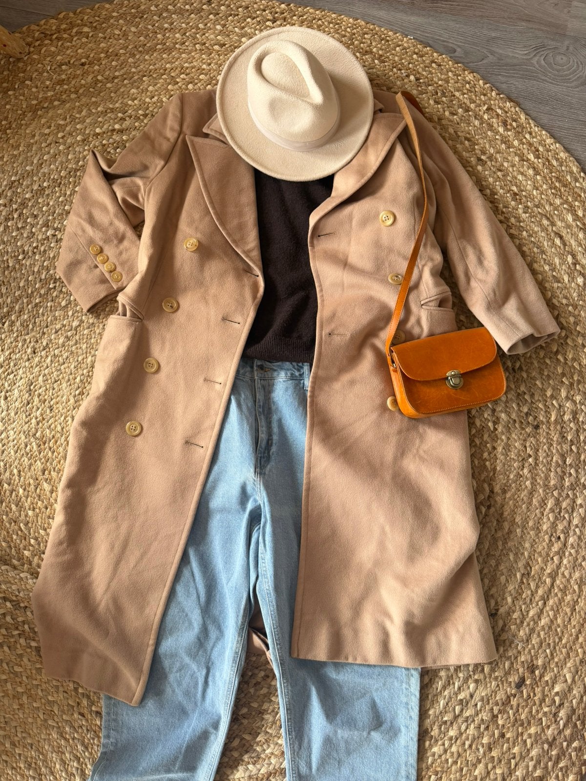 Vintage wol/kasjmier jas, Ophalen of Verzenden, Zo goed als nieuw, Maat 38/40 (M)