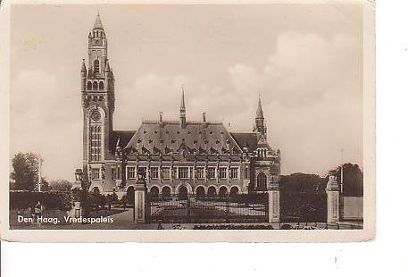 Ansichtkaart 	Den Haag	Vredespaleis, Verzenden, 1920 tot 1940, Ongelopen, Zuid-Holland