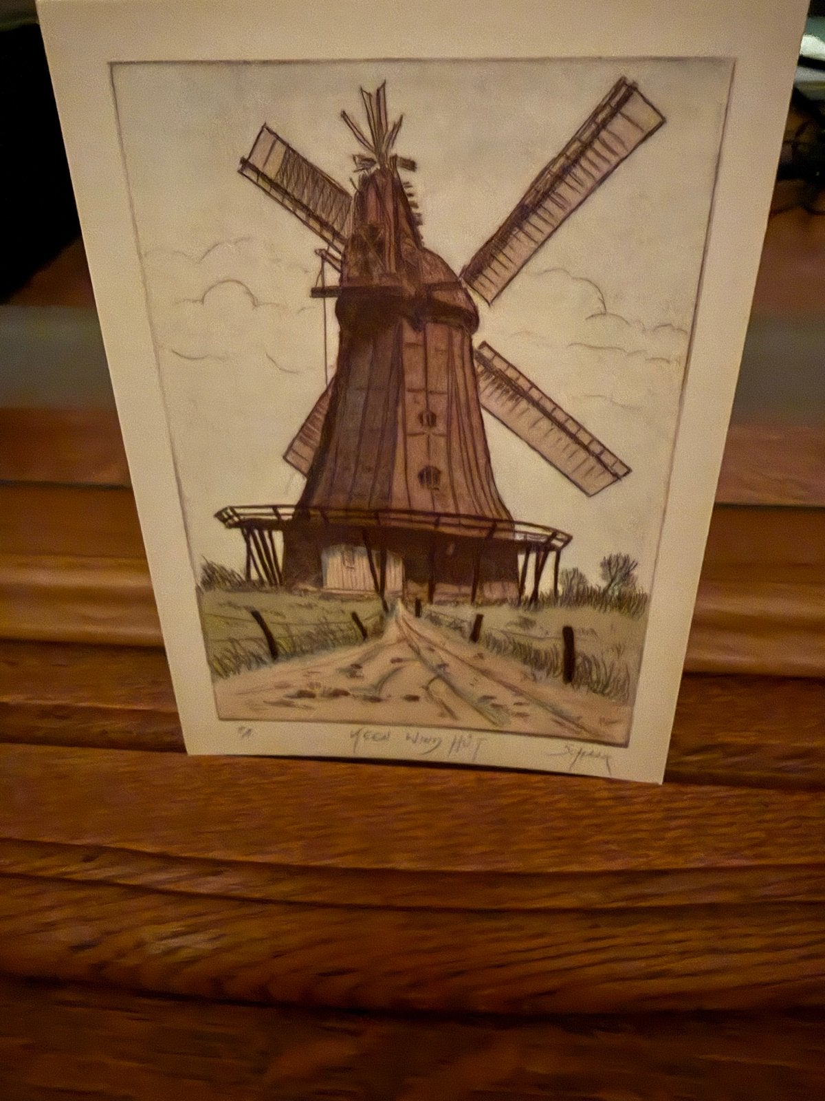 Kleurrijke postkaart van molen - gesigneerd, Ophalen of Verzenden, 1980 tot heden, Duitsland