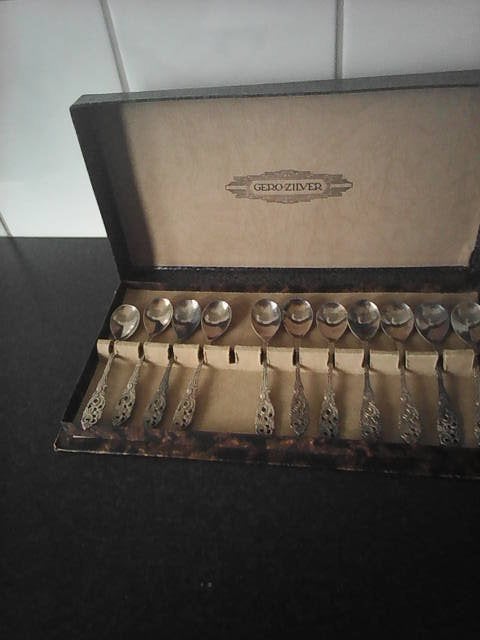 11 Gero- zilver 90 koffielepeltjes. 11 cm, Antiek en Kunst, Ophalen of Verzenden