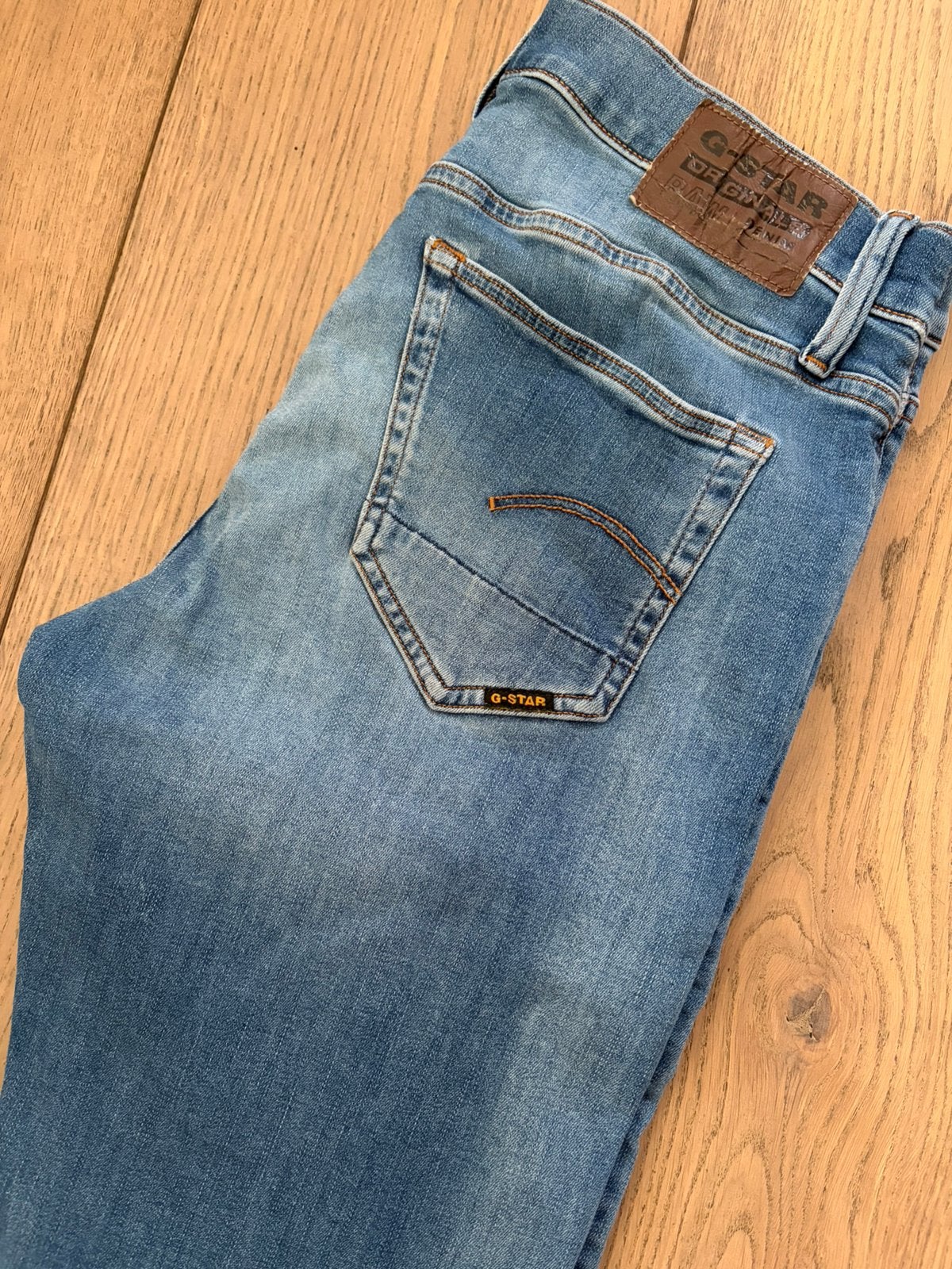 G-Star Raw 3301 slim jeans 31-34, Ophalen of Verzenden, Zo goed als nieuw, Blauw, W32 (confectie 46) of kleiner