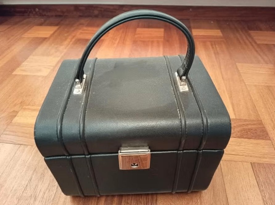 Zwarte Make-up Koffer met Spiegel, Gebruikt, Zwart, Met slot, Ophalen of Verzenden
