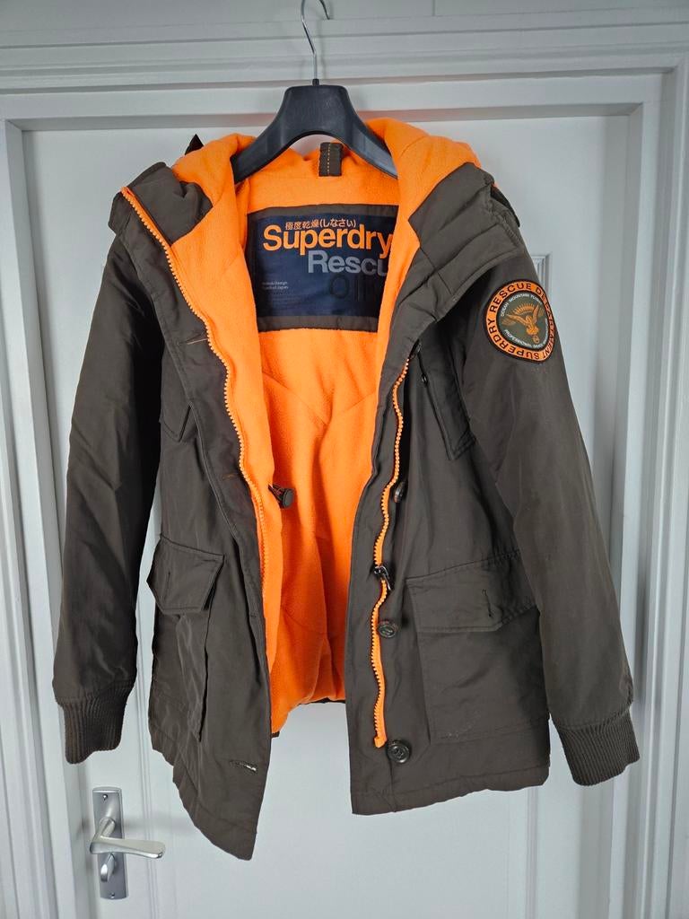 Superdry Rescue Parka - warme winterjas met capuchon, Maat 38/40 (M), Bruin, Superdry, Ophalen of Verzenden