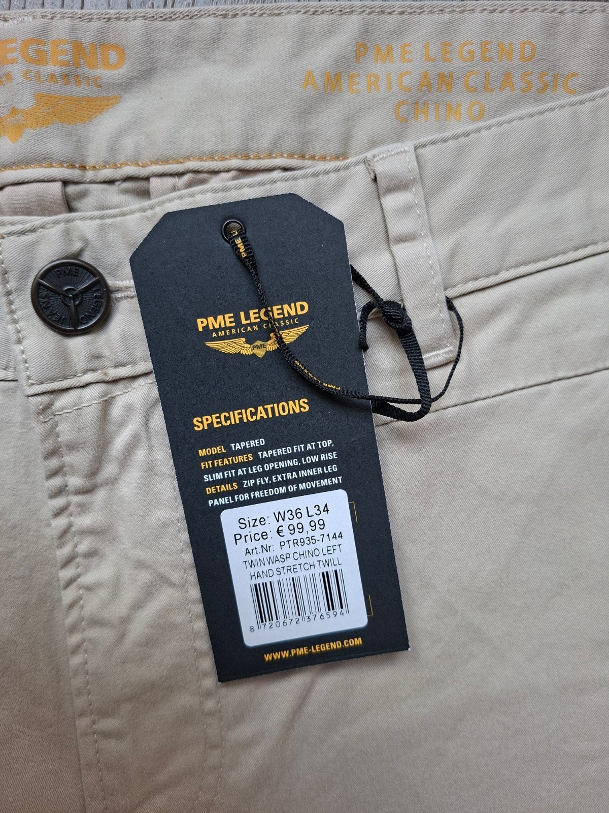 PME LEGEND Twin Wasp chino W36 L34, W36 - W38 (confectie 52/54), Overige kleuren, Nieuw, Ophalen of Verzenden