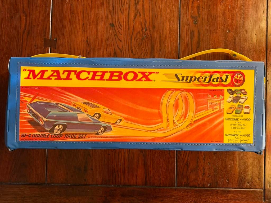 Matchbox Superfast SF.4 Double Loop Race Set Case, Hobby en Vrije tijd, Modelauto's | Overige schalen, Ophalen of Verzenden, Gebruikt
