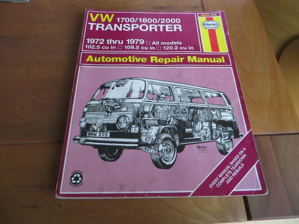 Haynes workshop manual Volkswagen Transporter T2 1972-79, Ophalen of Verzenden