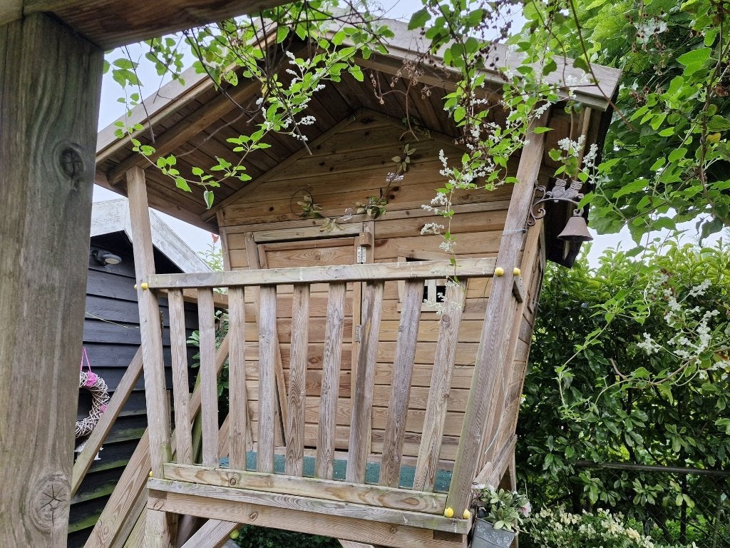 Houten speelhuisje Birdy Premium Prestige Garden, Ophalen, Gebruikt, Hout