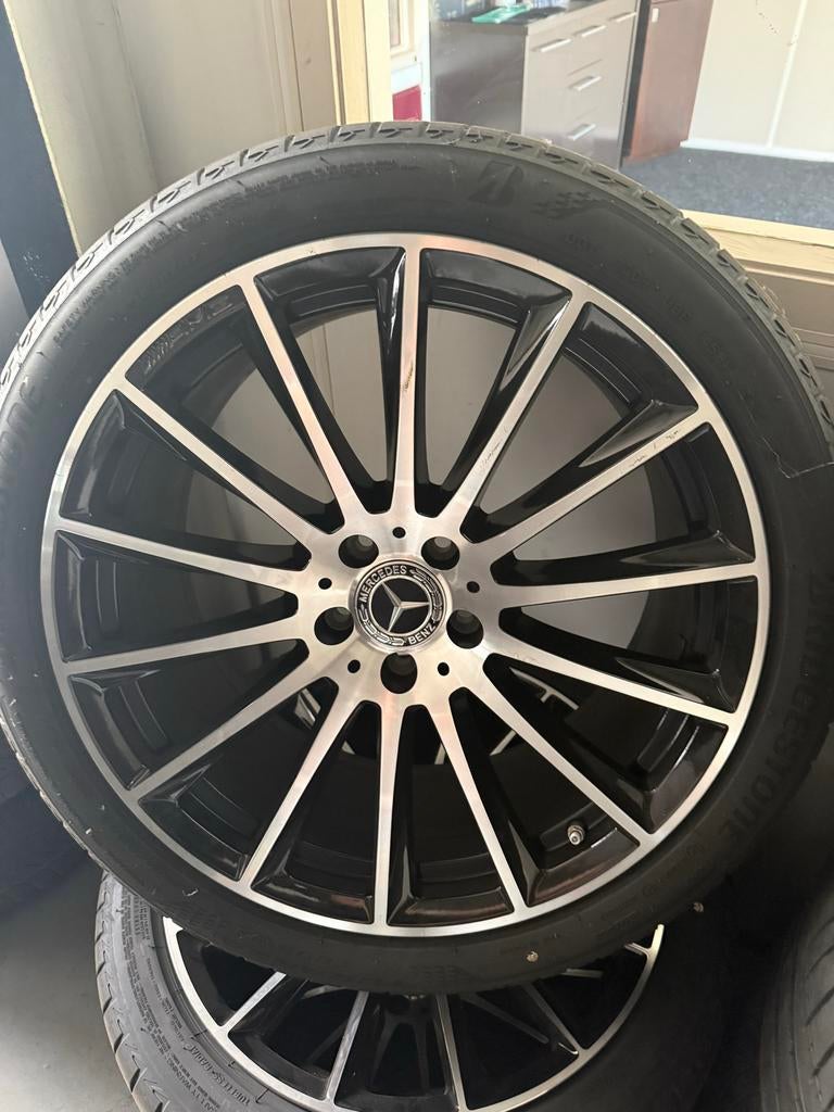 W223 20 inch Originele AMG velgen met Bridgestone S-klasse, Ophalen, Gebruikt, 255 mm, Banden en Velgen
