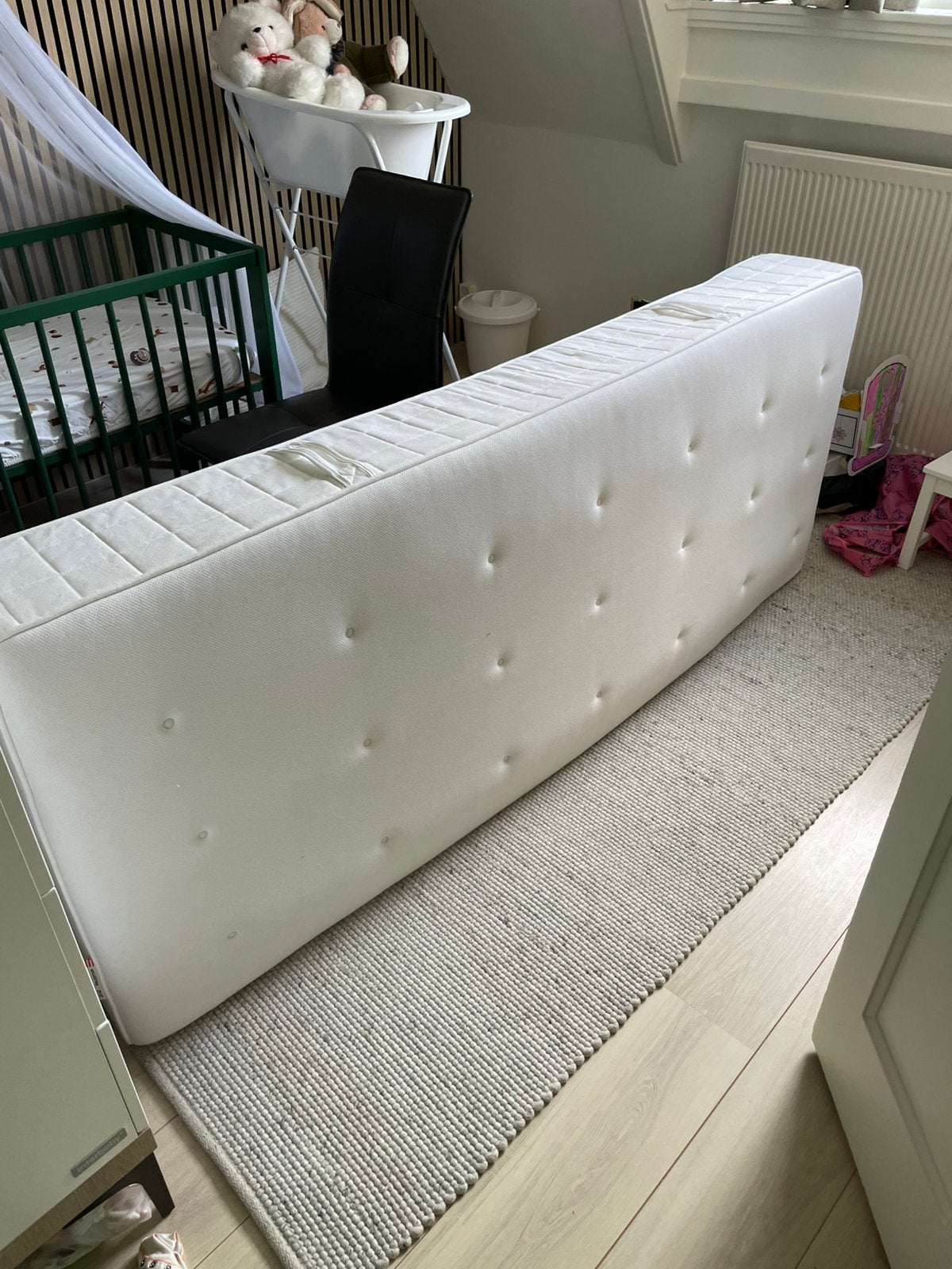 1persoonsmatras 80x200cm, Huis en Inrichting, Slaapkamer | Slaapbanken, Ophalen, Eenpersoons, Wit, Zo goed als nieuw