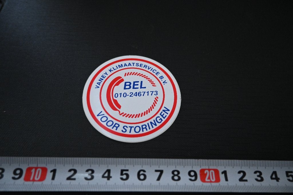 sticker VANEY klimaatservice bv voor storingen 010-2467173, Ophalen of Verzenden, Zo goed als nieuw
