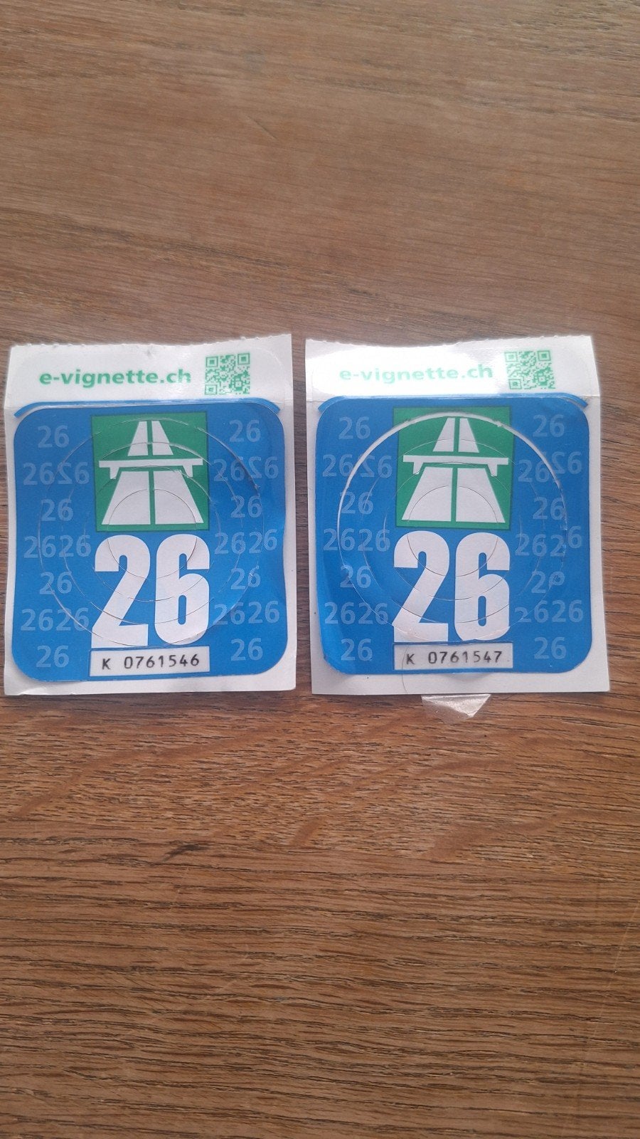 2 x tolvignet / autobahnvignet Zwitserland met aankoopbewijs, Tickets en Kaartjes, Drie personen of meer