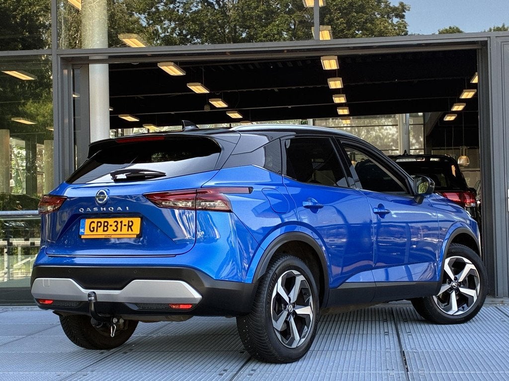 Nissan Qashqai 1.3 MHEV Xtronic Business Premium 155PK | Tre, Auto's, Nissan, Euro 6, Blauw, Leder en Stof, Bedrijf