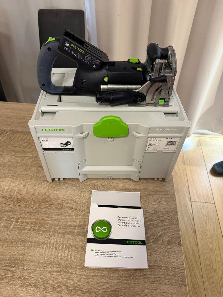 Festool Domino DFC 500 (accumodel), Doe-het-zelf en Verbouw, Gereedschap | Freesmachines, Gebruikt, Ophalen of Verzenden, Bovenfrees