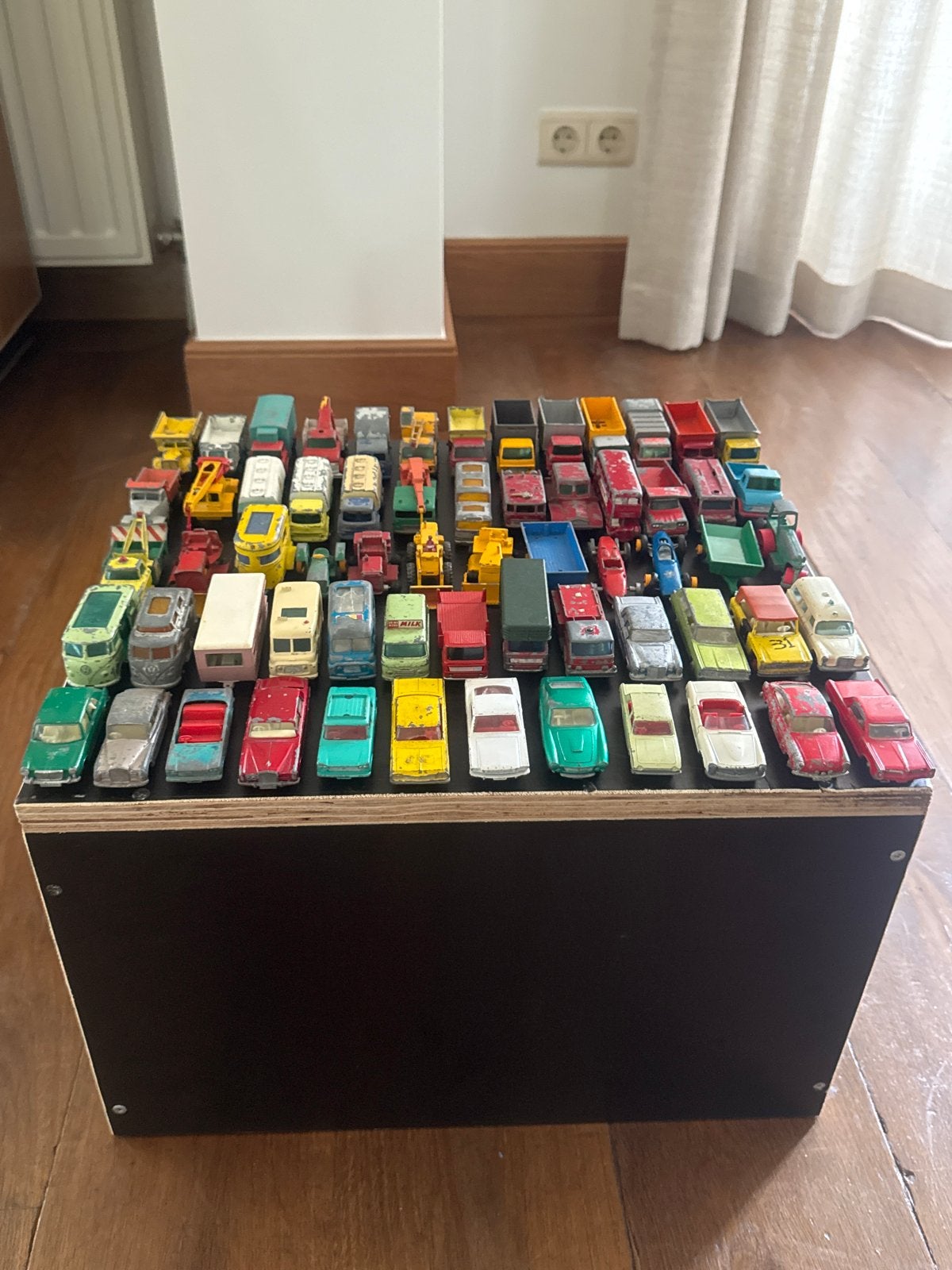 63 verschillende Vintage Lesney Auto's - Matchbox, Ophalen of Verzenden, Gebruikt