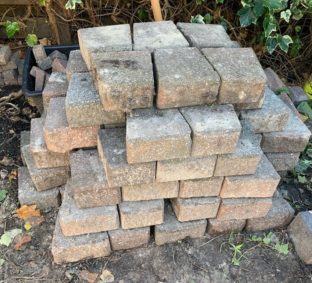 Boogstenen beton 78 x, Ophalen, Gebruikt, Klinkers, 5 tot 10 m²