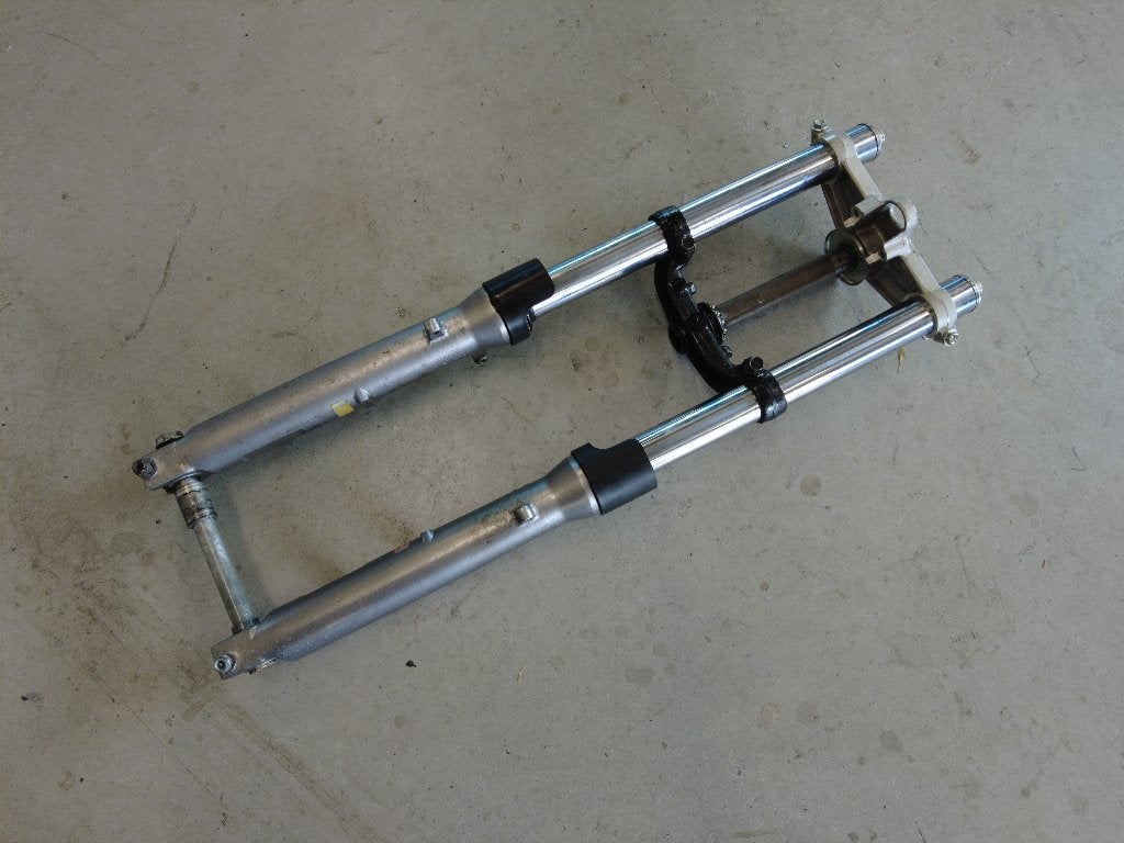 Honda VFR750F Voorvorkset met balhoofdplaat, Motoren, Ophalen of Verzenden, Gebruikt