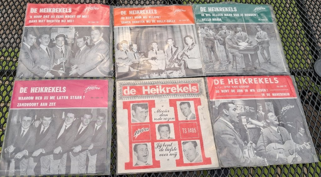 Heikrekels 6 x -  45 toeren singeltjes, Cd's en Dvd's, Gebruikt, Overige formaten, Ophalen of Verzenden, Overige typen