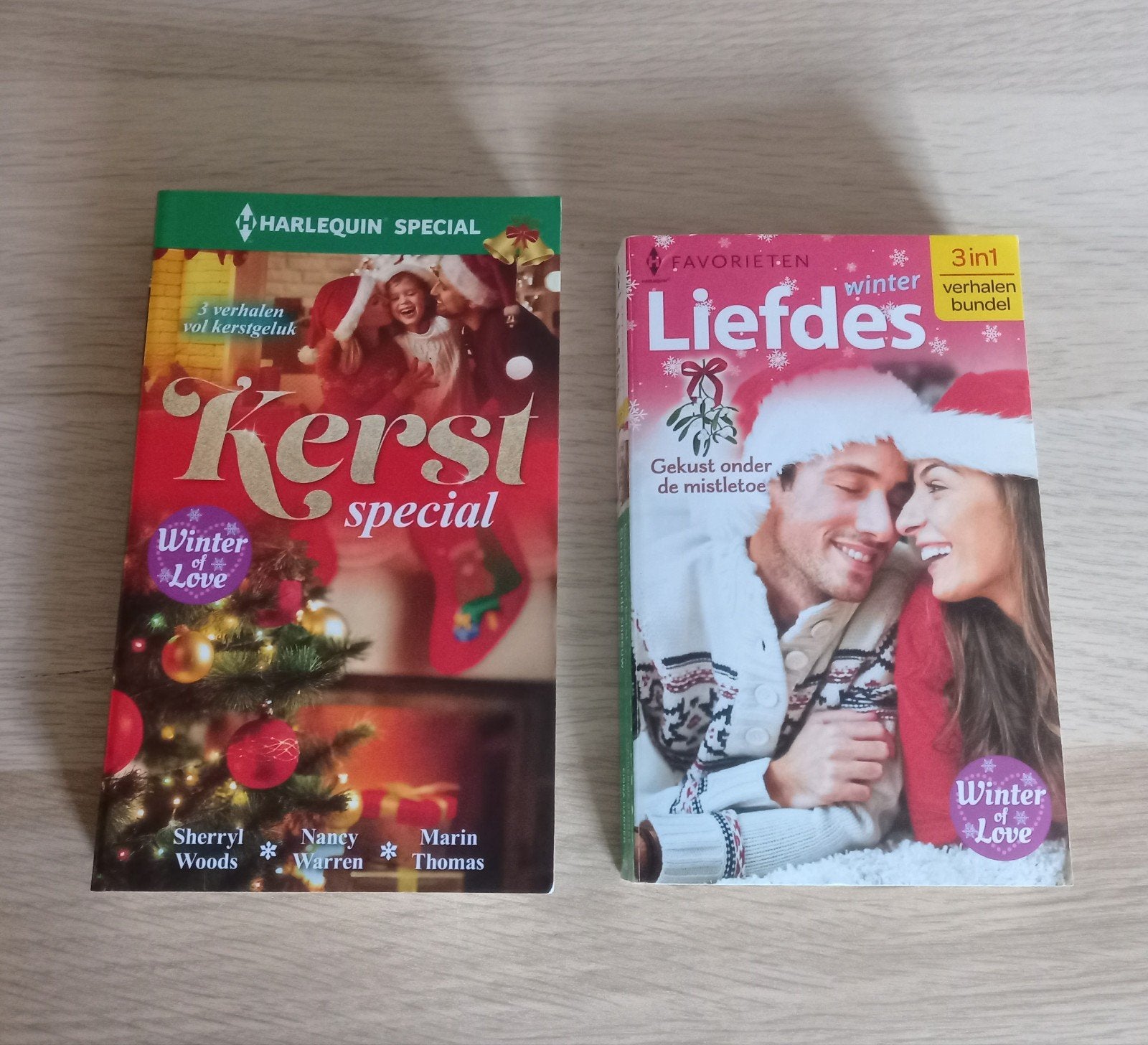 Harlequin Kerst Special & Liefdes Favorieten (2 boeken), Boeken, Ophalen of Verzenden, Zo goed als nieuw, Sherryl Woods, Nancy Warren, Marin Thomas