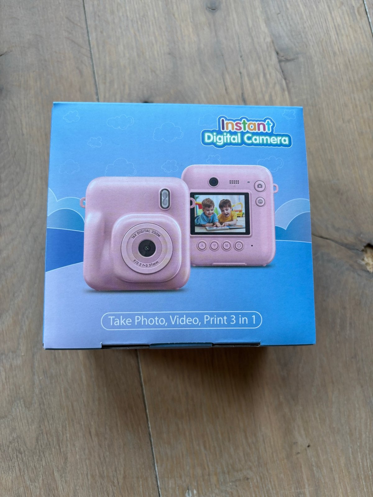 Kinder Digitale Instant Camera met Printfunctie - Blauw, Audio, Tv en Foto, Fotocamera's Digitaal, Nieuw, Ophalen of Verzenden