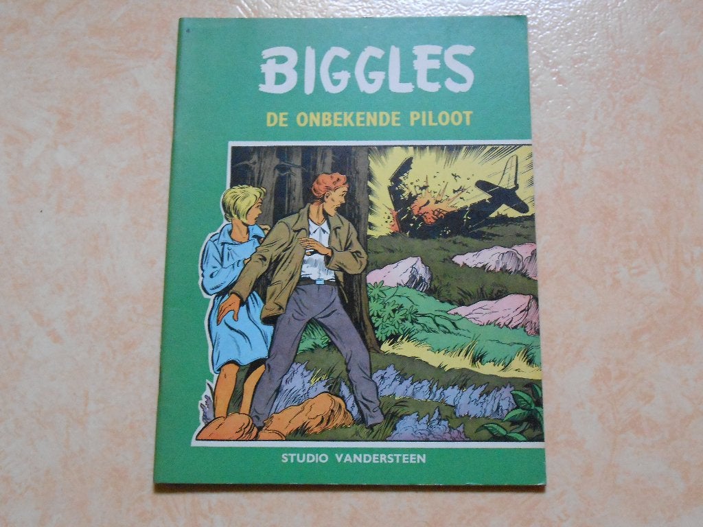 Biggles 4 De onbekende piloot 1966 1 ste druk., Boeken, Stripboeken, Willy Vandersteen, Eén stripboek, Ophalen of Verzenden, Zo goed als nieuw