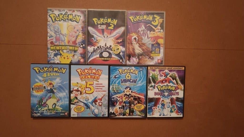 Dvd's Pokémon films 1 - 7, Animatie, Nieuw in verpakking, Alle leeftijden, Anime (Japans)
