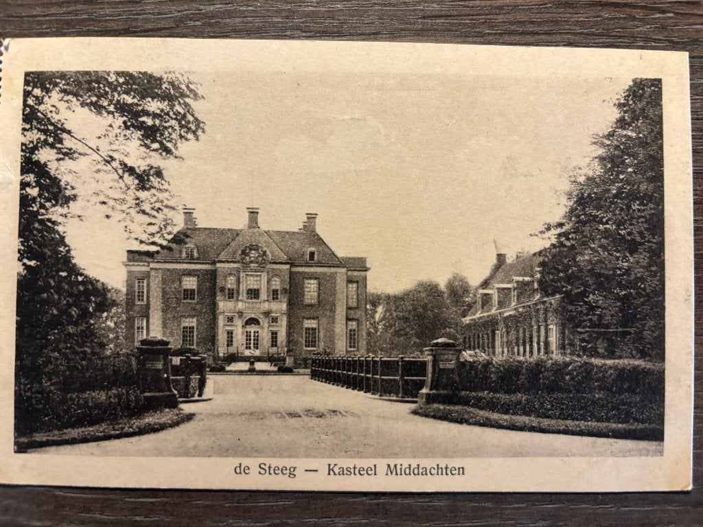 Ansichtkaart De Steeg - Kasteel Middachten, Ophalen of Verzenden, 1920 tot 1940, Gelopen, Gelderland