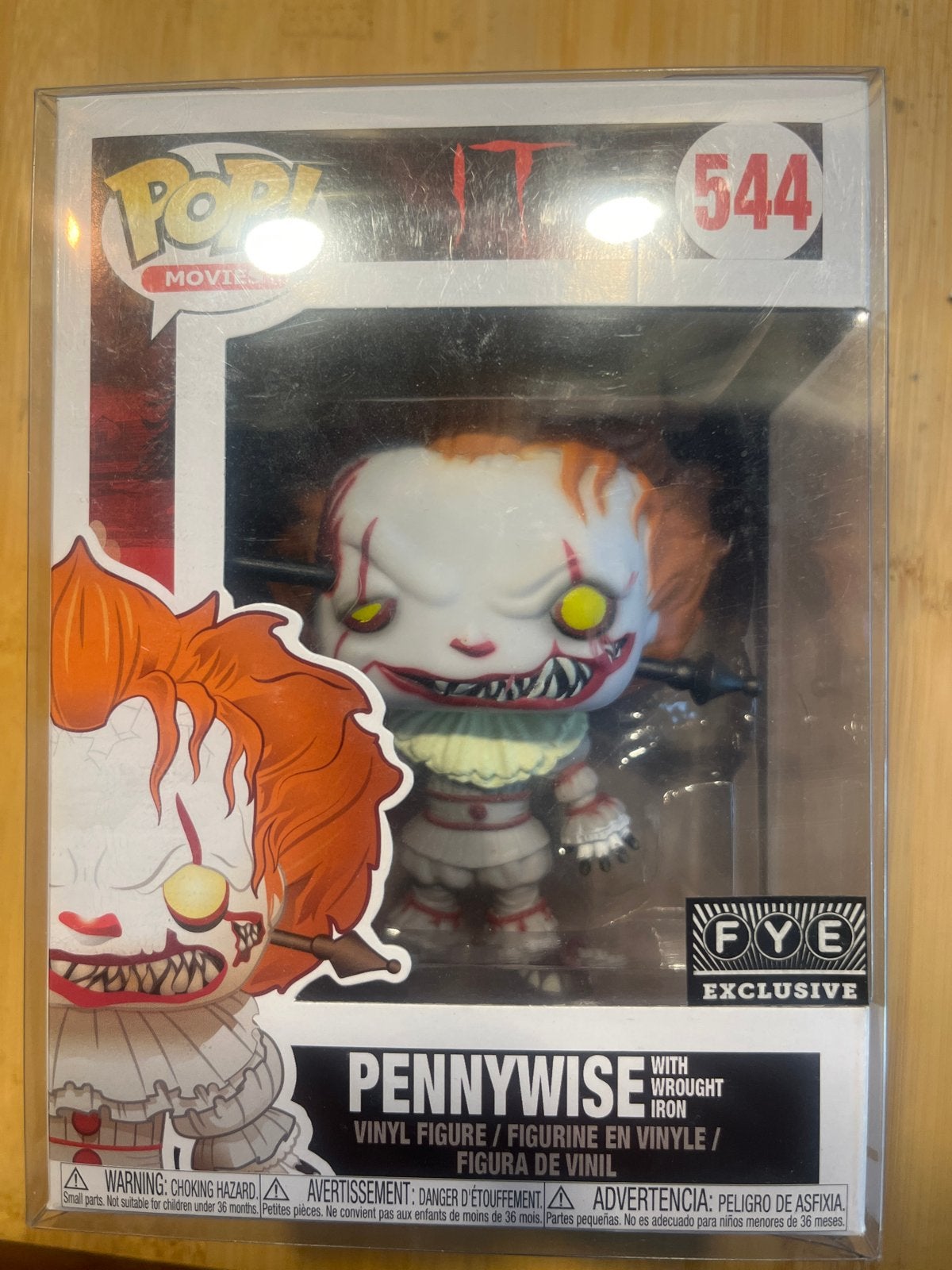 Funko Pop! IT Pennywise met Wrought Iron #544 FYE Exclusive, Ophalen of Verzenden, Zo goed als nieuw