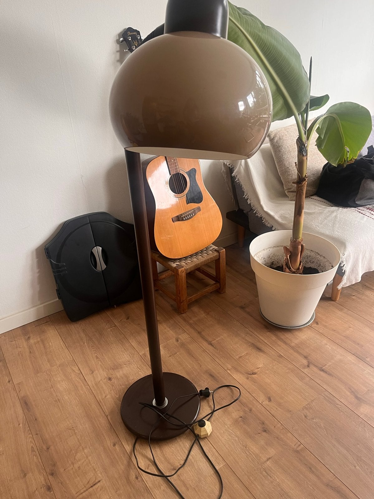Vintage Hala Zeist Vloerlamp - Bruin, Jaren '70 Design, Ophalen, Gebruikt, 100 tot 150 cm, E27 (groot)