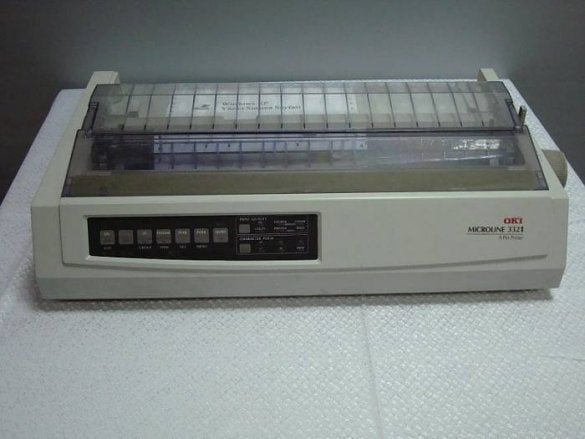 OKI 3321 Dot Matrix Impact Printer Parallel USB A3 A4, Niet ingevuld, Gebruikt, Matrix-printer, Printer