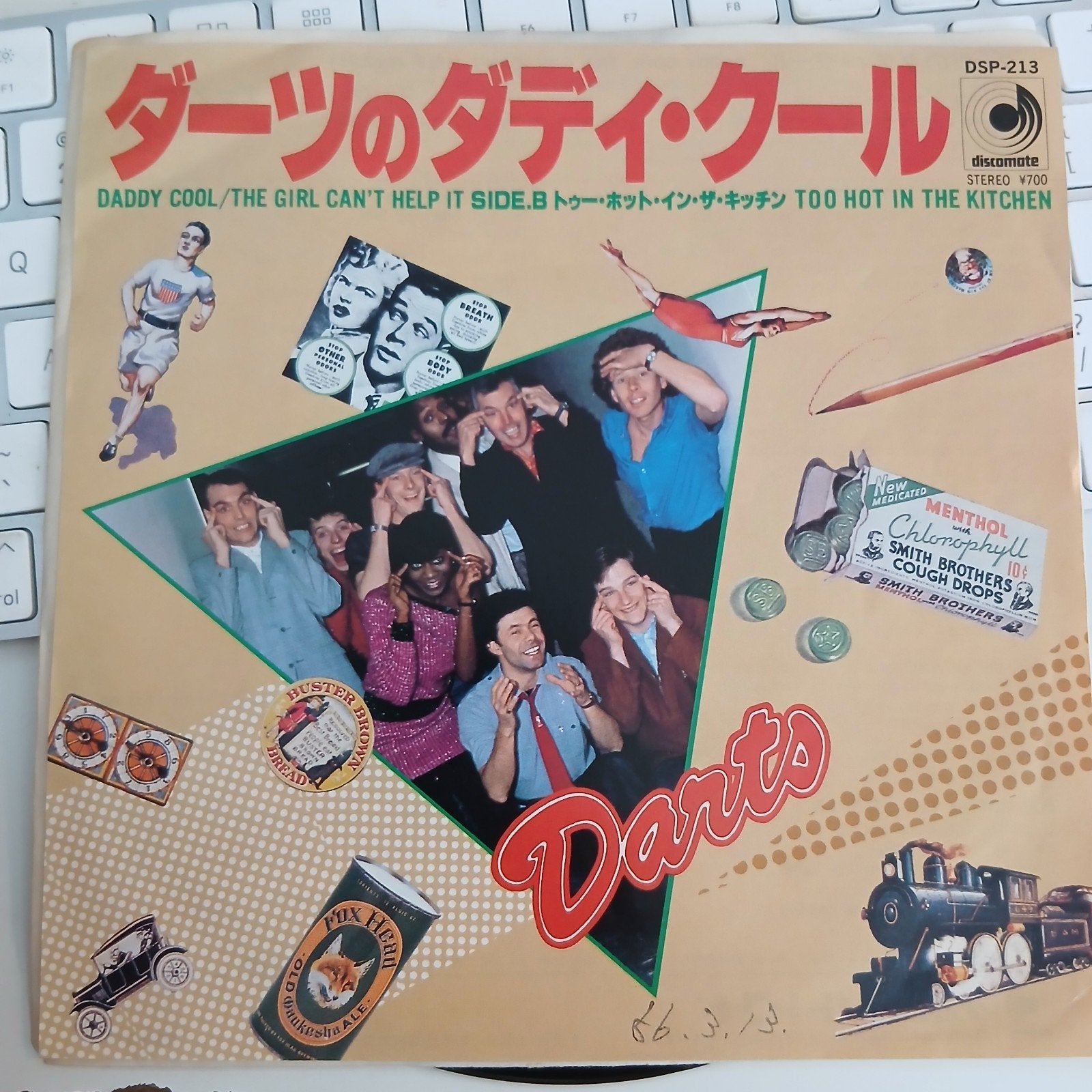 Darts - Promo Daddy Cool / The Girl Can't Help It - 7 inch v, Originele persing, 7 inch, Ophalen of Verzenden, Zo goed als nieuw