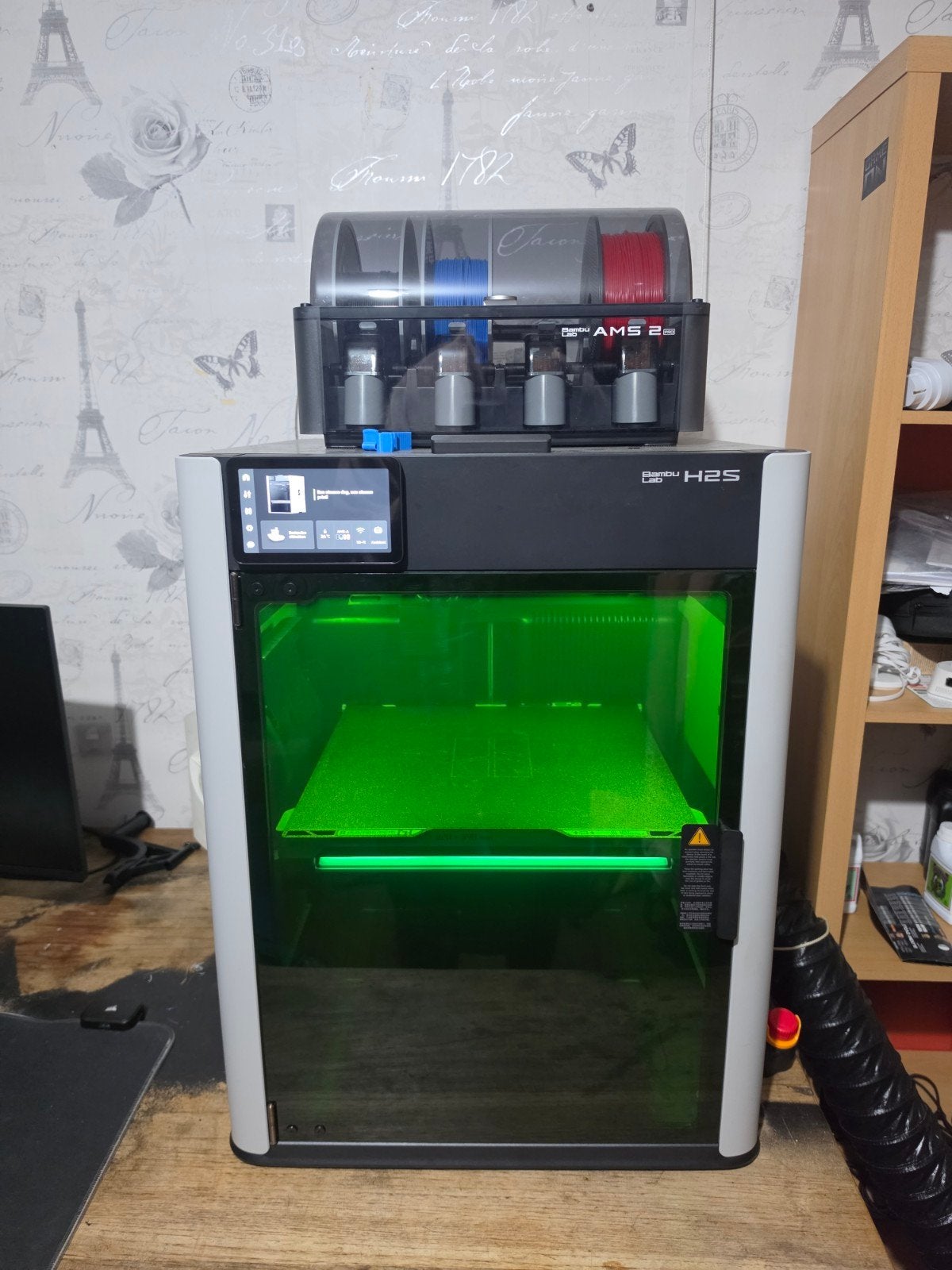 Bambu Lab H2S Full Laser Combo met 10W laser 3D printer, Ingebouwde Wi-Fi, Ophalen of Verzenden, Zo goed als nieuw, Filament