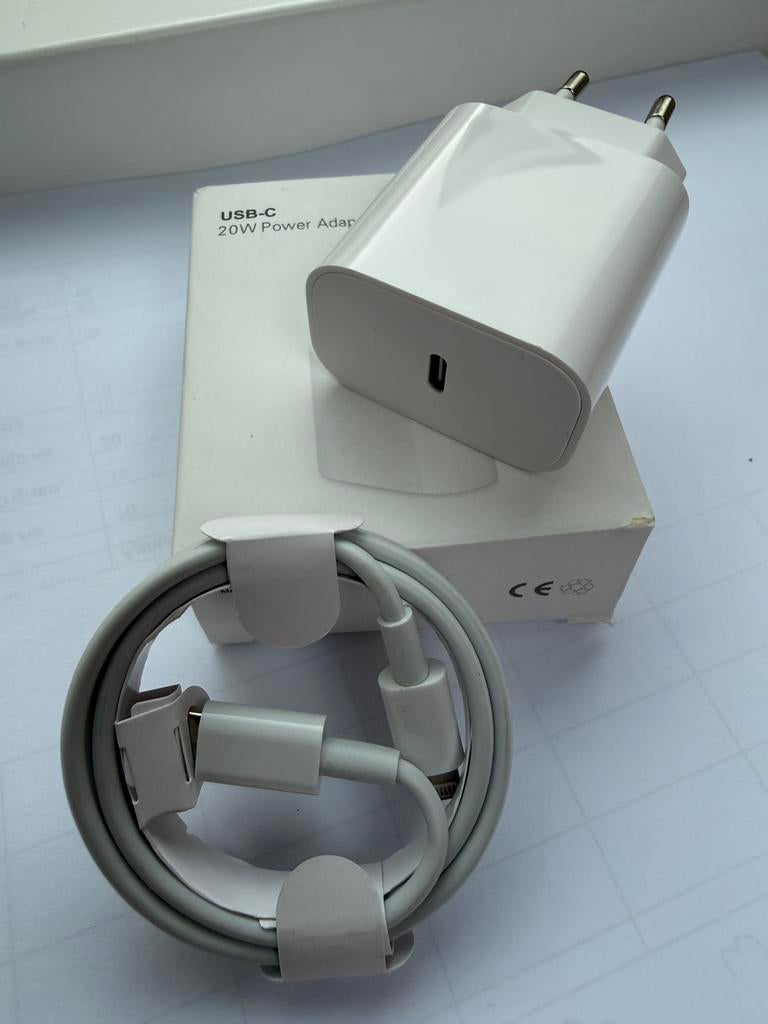 Snellader-set voor iPhone 20w  -nieuw-  iPhone lader, Telecommunicatie, Ophalen of Verzenden, Nieuw, Apple iPhone