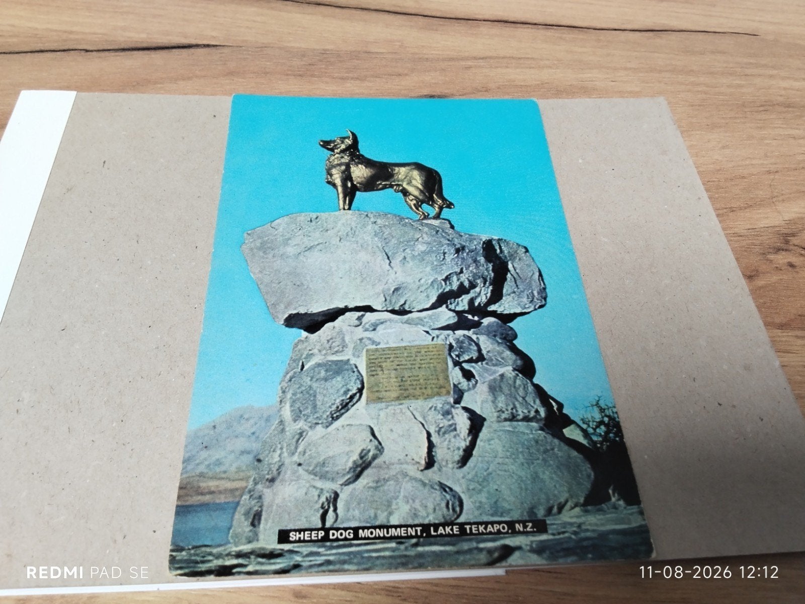 Schaapshond Monument, Lake Tekapo, Nieuw-Zeeland ansicht., Ophalen of Verzenden, 1960 tot 1980, Ongelopen, Buiten Europa