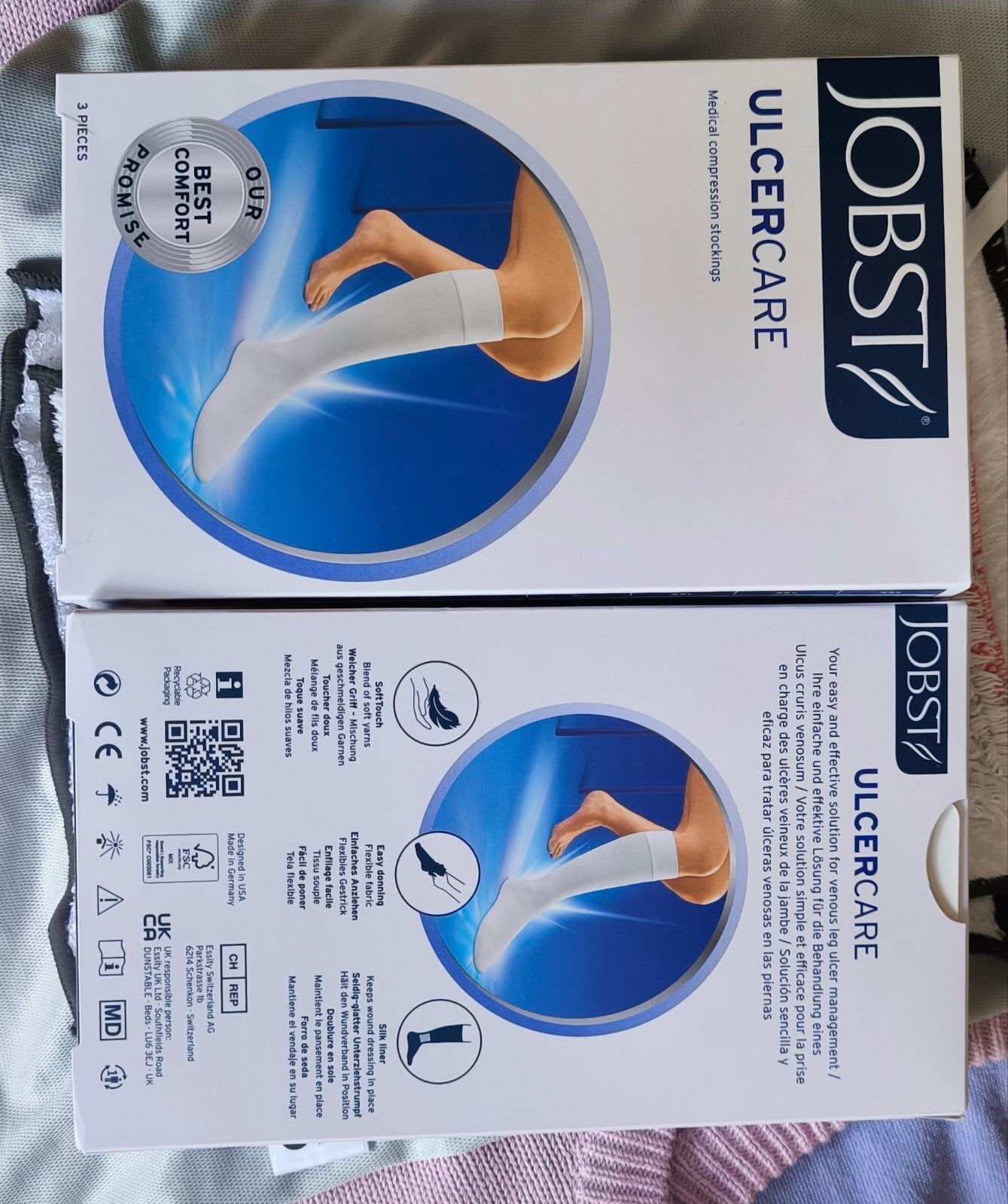 compressiekousen - Maat S, Maat 36/38 (S), JOBST, Wit, Nieuw