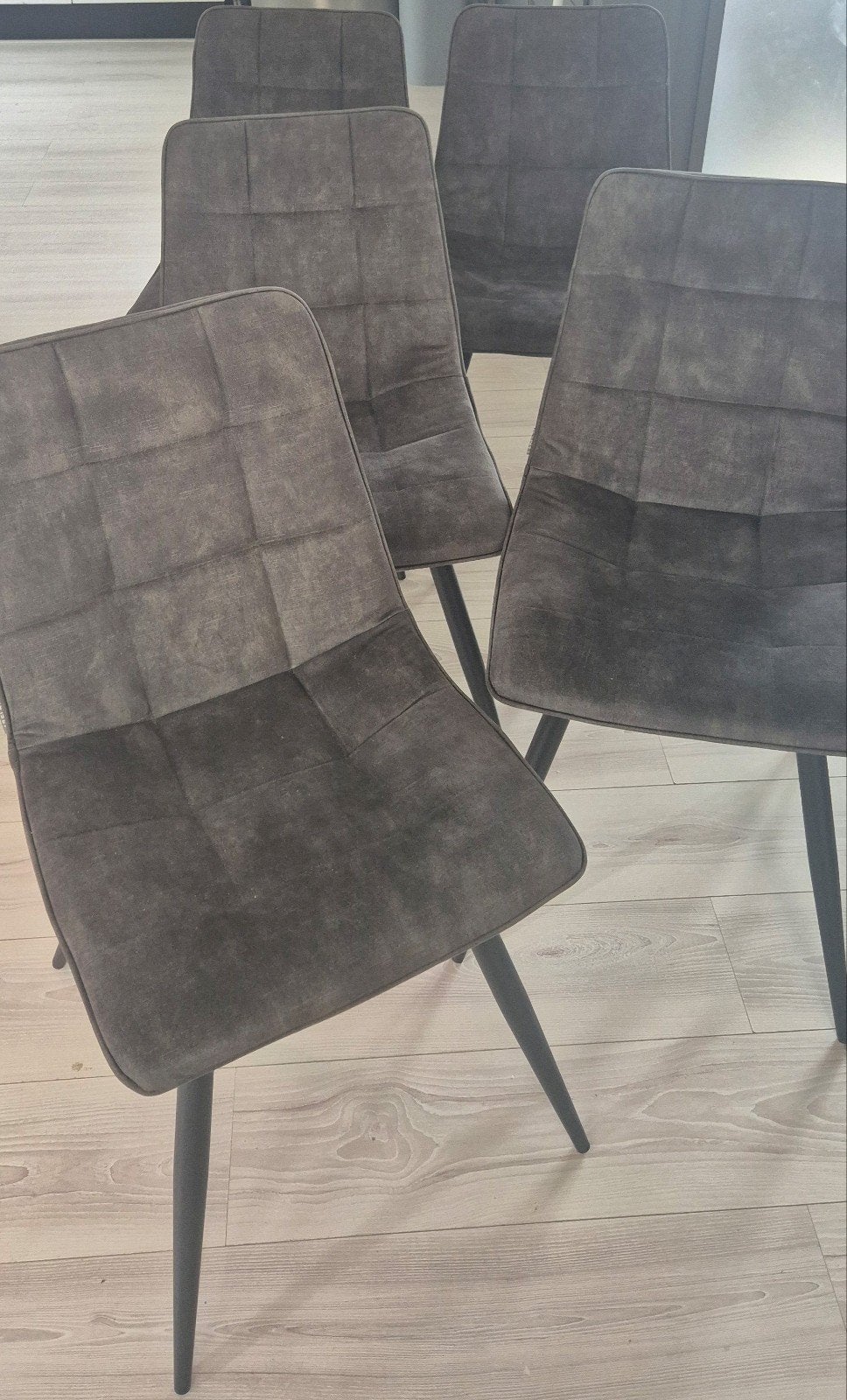 6 eetkamerstoelen donkergroen & GRATIS EETTAFEL & SALONTAFEL, Huis en Inrichting, Ophalen, Gebruikt, Overige kleuren, Vijf, Zes of meer stoelen