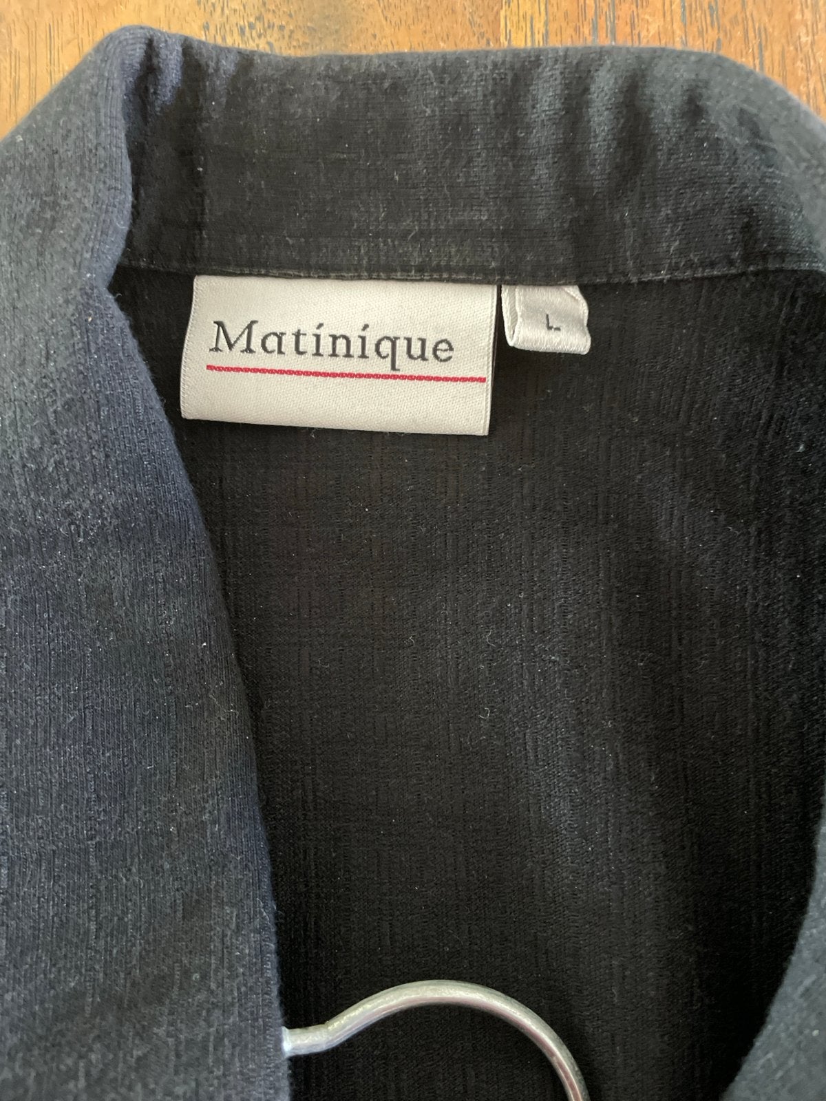 Matinique Zwart Heren Overhemd met Korte Mouwen - Maat L, Ophalen of Verzenden, Zo goed als nieuw, Maat 52/54 (L), Zwart