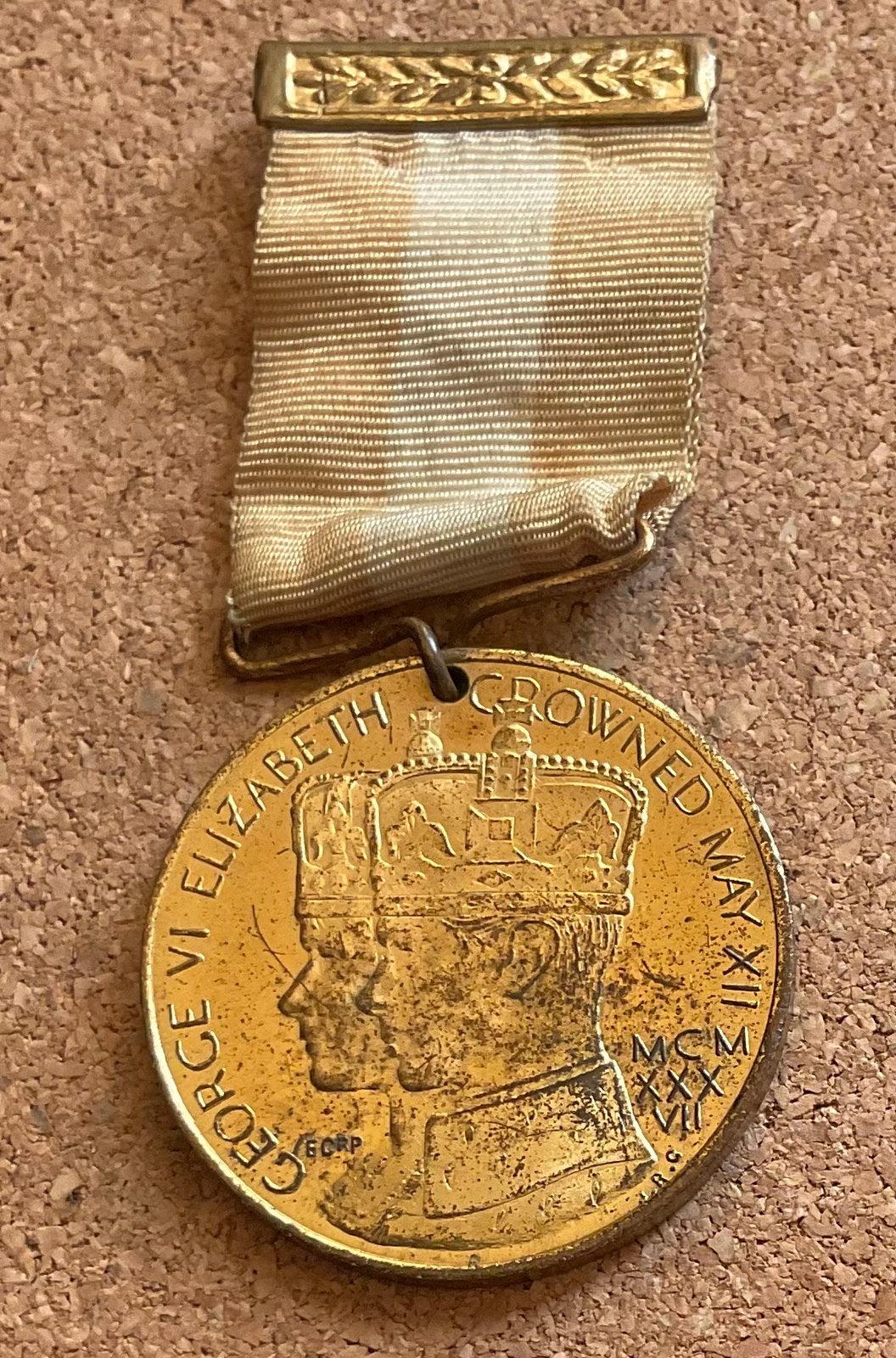 Penning Medaille George VI Elizabeth Crowned May XII 1937, Postzegels en Munten, Ophalen of Verzenden, Overige materialen, Buitenland