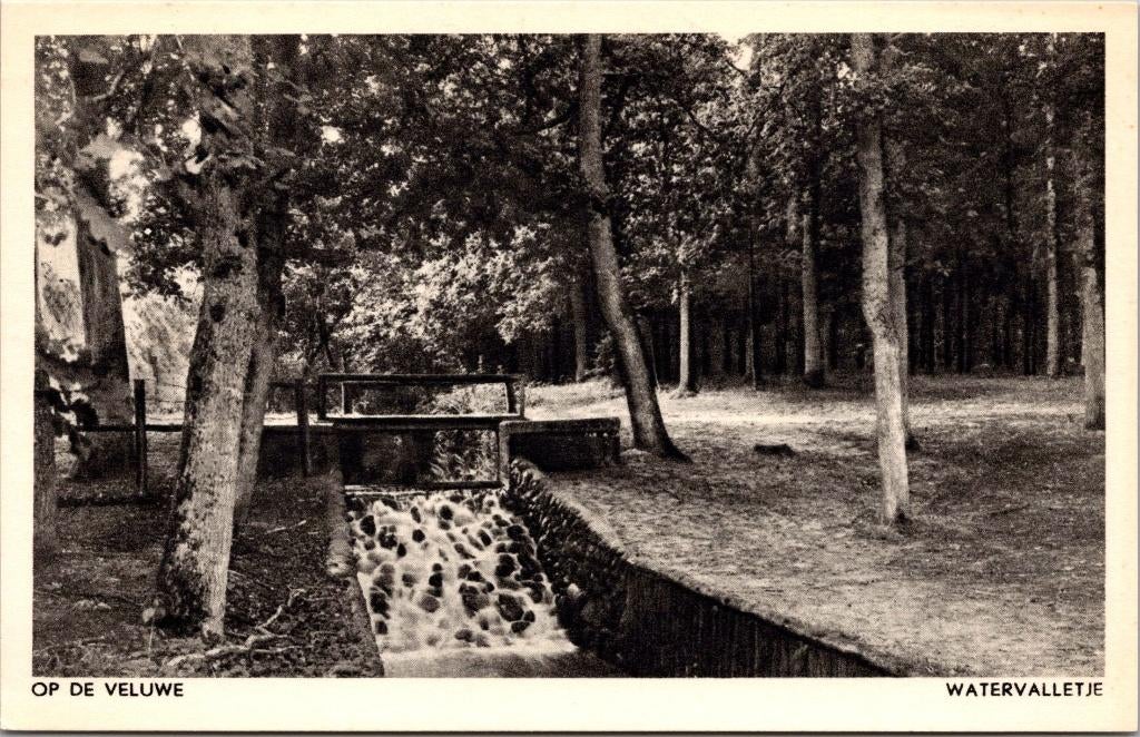 Veluwe - Watervalletje jaren 50, Verzenden, 1940 tot 1960, Ongelopen, Gelderland